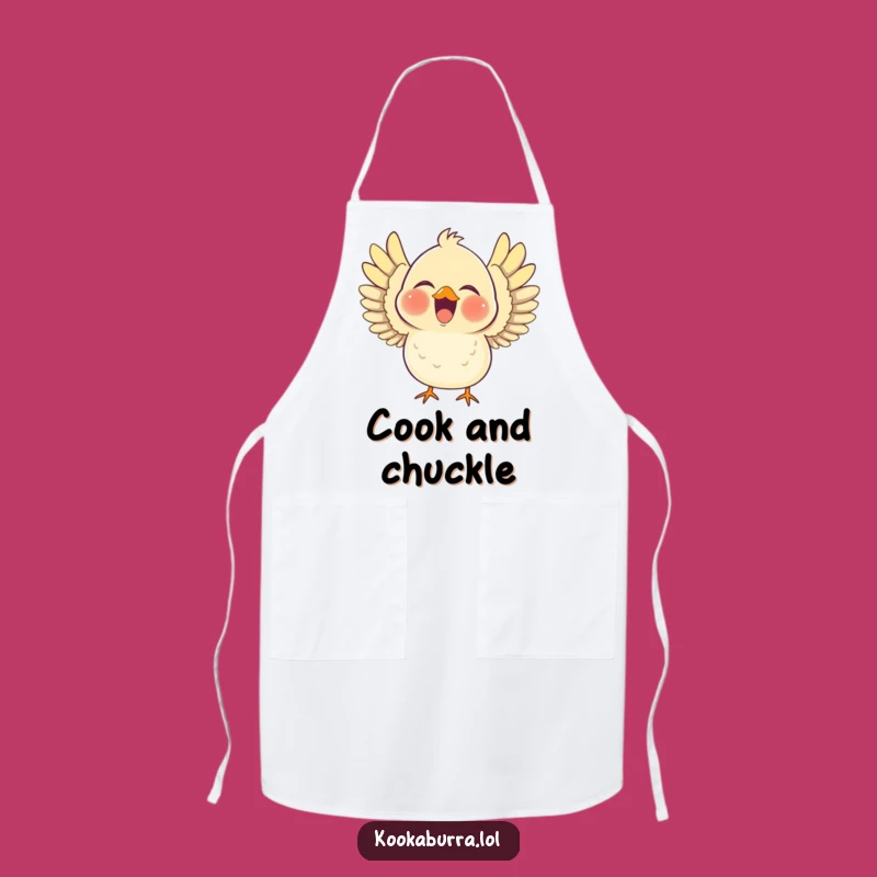 Funny Bird Apron: Chubby Laugh Wings Out Kitchen Wear, Humorous Gift