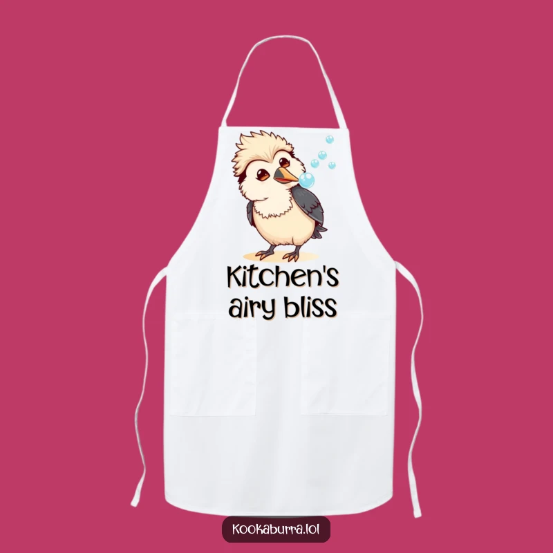 Funny Kookaburra Bubble Apron: Amused Kitchen Wear, Humorous Chef Accessory, Perfect Funny Gift