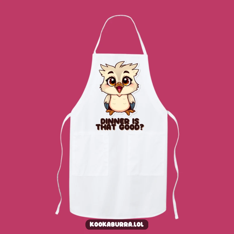 Funny Kookaburra Chef Apron - Humorous Shocked Bird Kitchen Wear