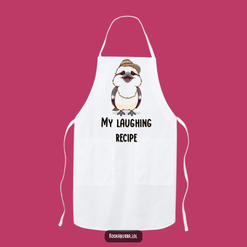 Funny Kookaburra Chef Apron - Laughing Bird Hat Kitchen Gift
