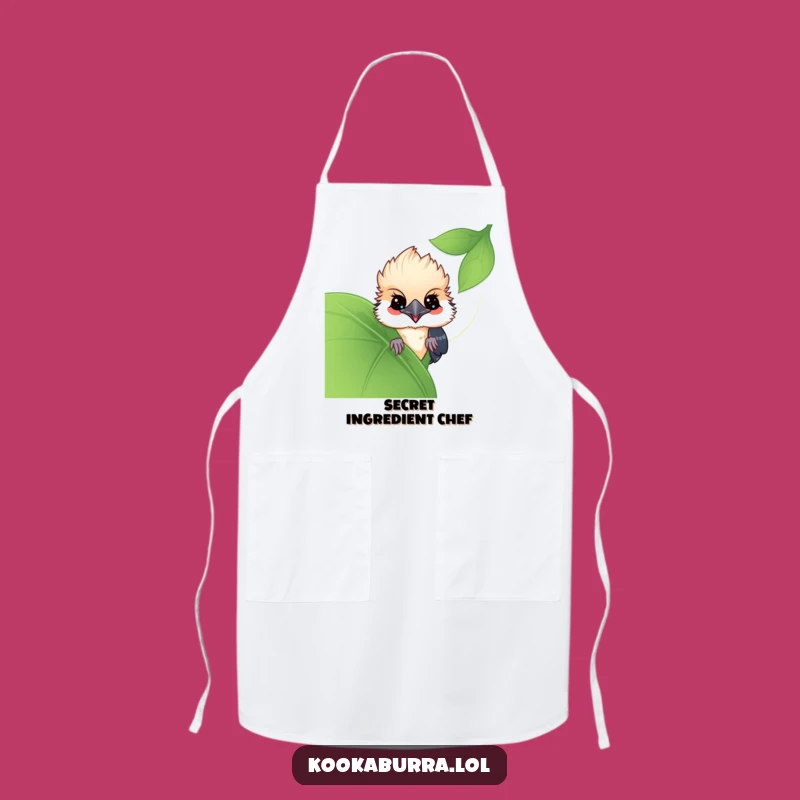 Funny Kawaii Kookaburra Apron: Cook With a Smile, This Bird's Playful Peek