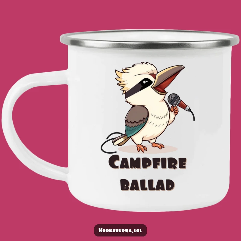 Campfire Concert Funny Kookaburra Microphone Camping Mug for Outdoor Tunes