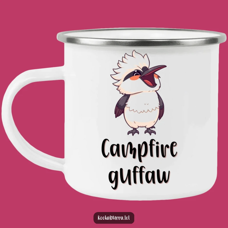 Funny Kawaii Kookaburra Laugh Camping Mug - Outdoor Chuckles Gift