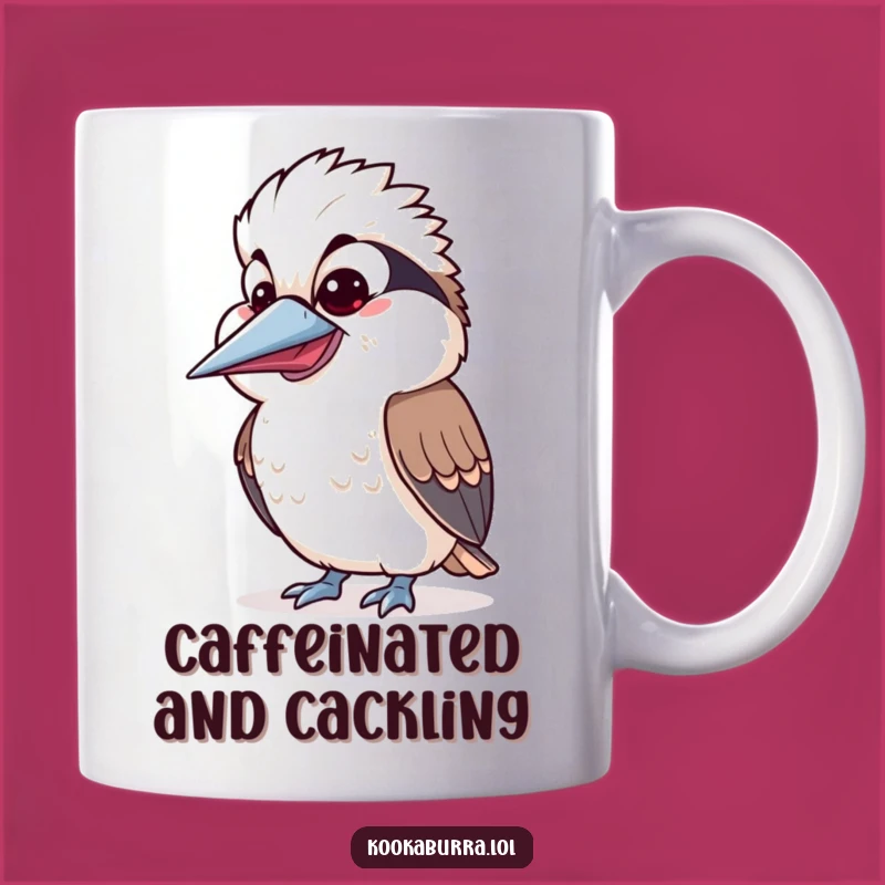 Funny Kawaii Kookaburra Laugh Mug: Big Smile for a Hilarious Bird Lover's Gift