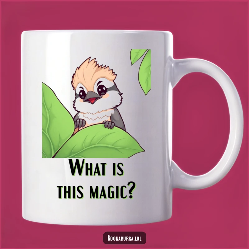 Funny Kawaii Kookaburra Mug - Curious Peek Nature Bird Coffee Cup Gift