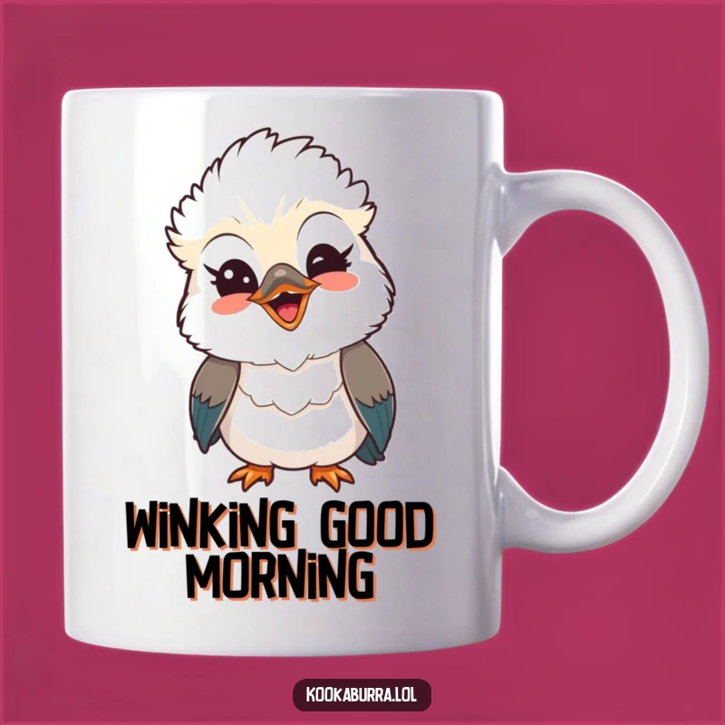 Funny Kawaii Kookaburra Wink Mug: Share a Smile, A Hilarious Bird Lover's Gift