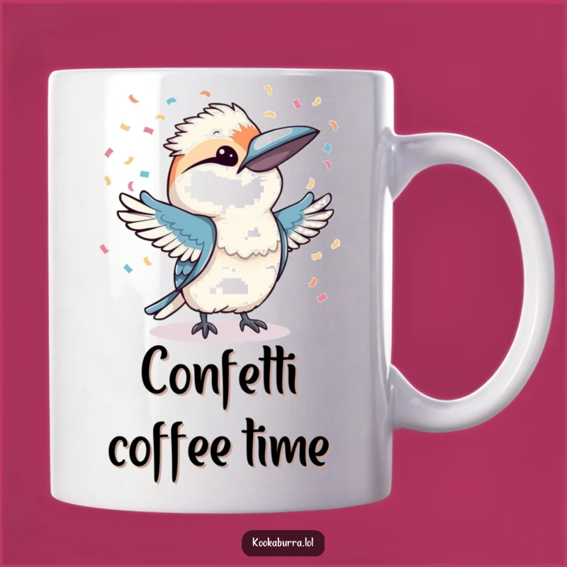 Funny Kookaburra Confetti Mug: Celebrate in Style, Perfect Funny Gift