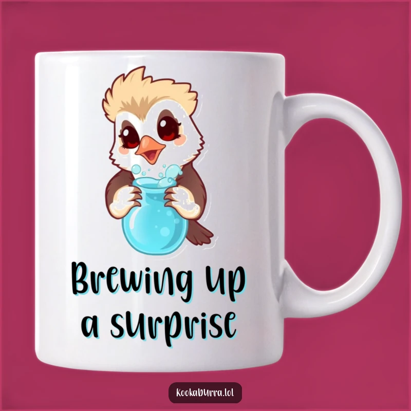 Funny Kookaburra Potion Mug - Surprised Alchemist Art Gift!