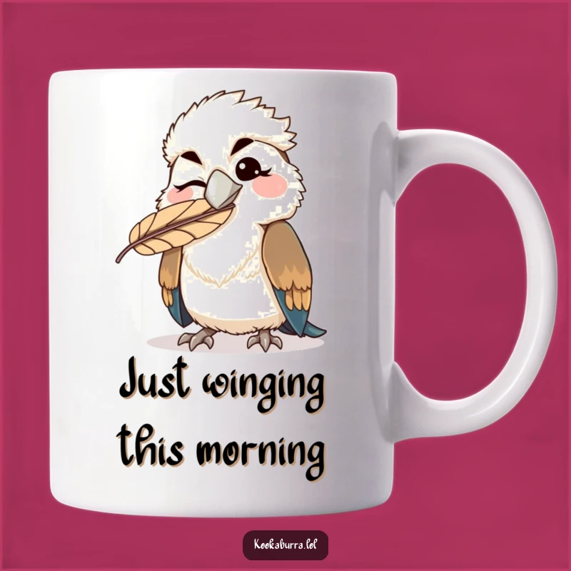 Funny Kawaii Kookaburra Winking Mug - A Hilarious Gift for Bird Lovers