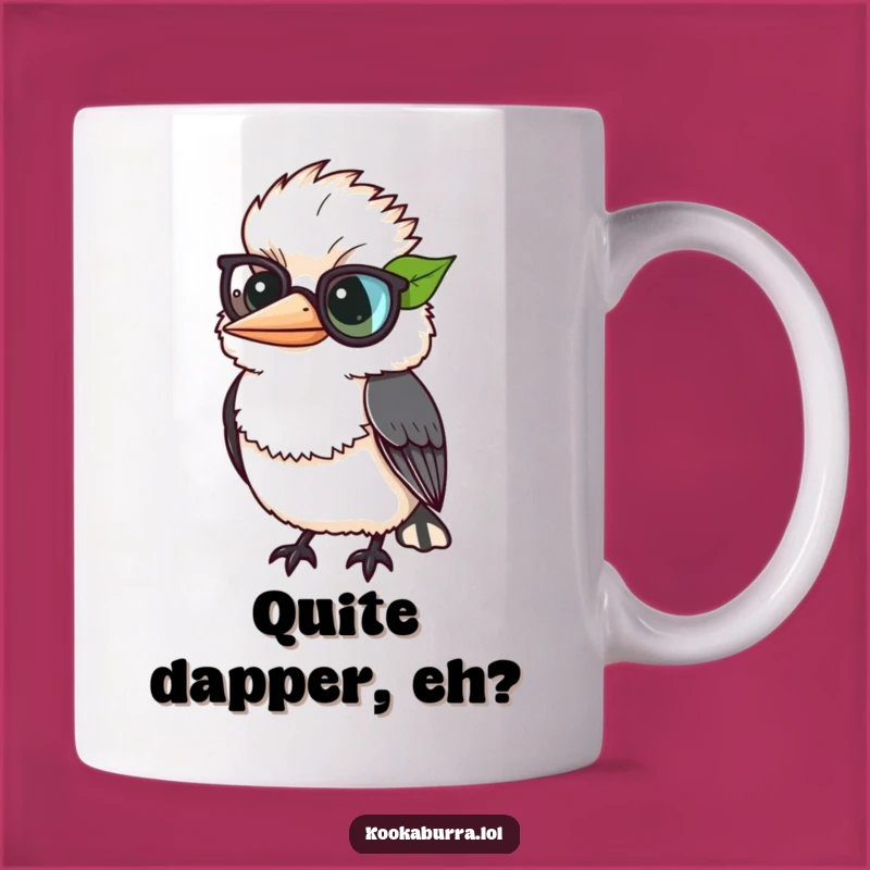 Funny Monocle Kookaburra Mug - Sophisticated Humor Gift for Bird Lovers