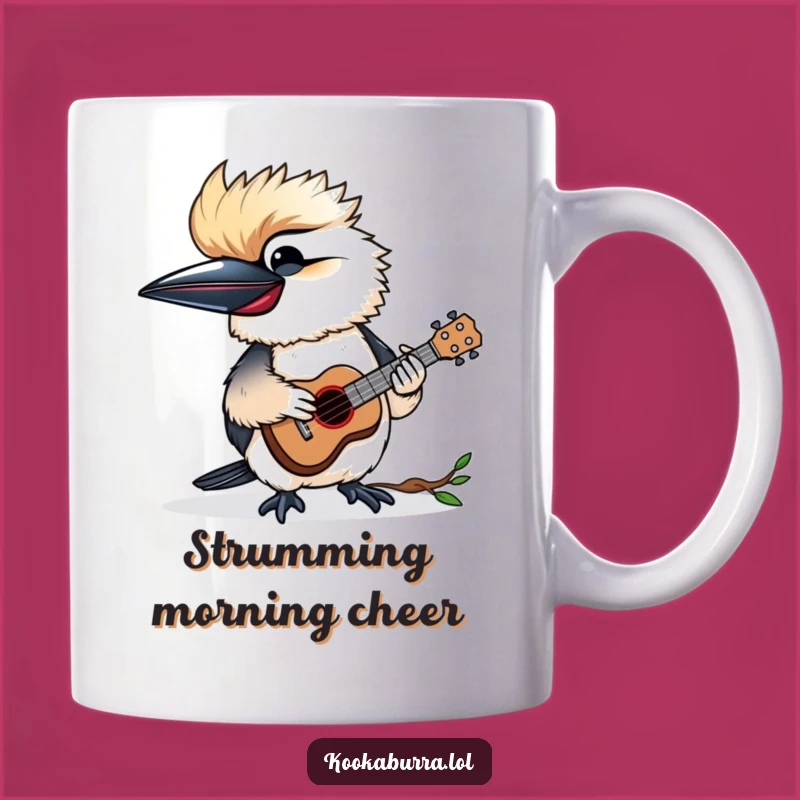 Funny Kookaburra Ukulele Player Mug - Musical Bird Art Gift!