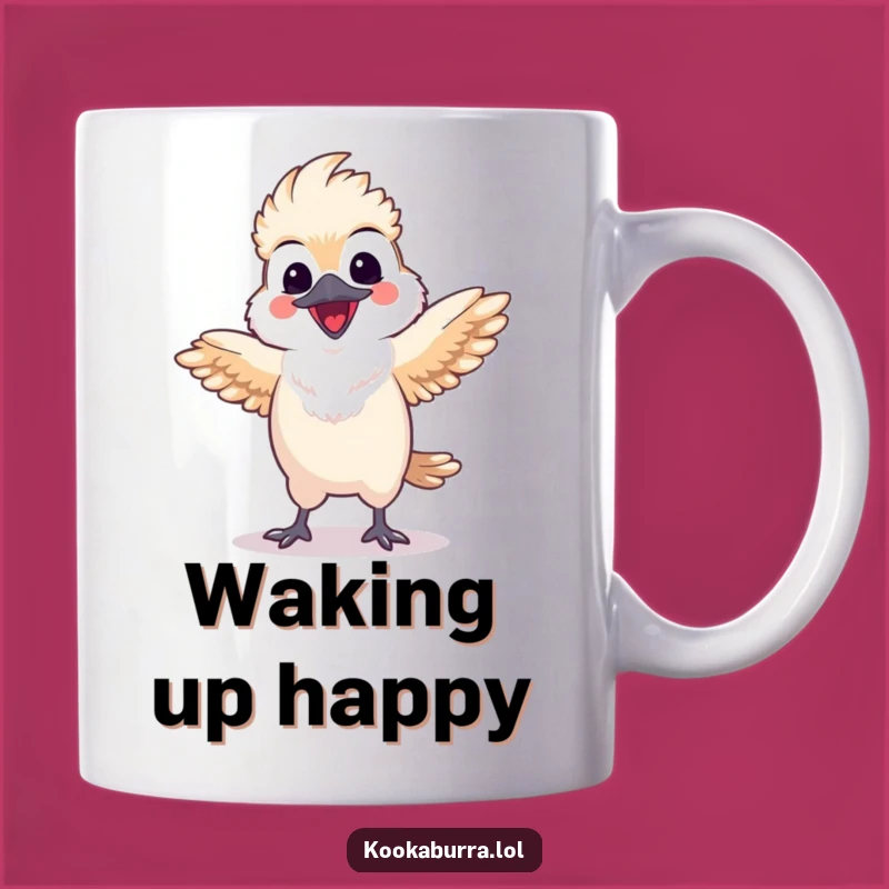 Funny Kookaburra Dance Mug: Happy Bird Fiesta, Perfect Humorous Gift for Joyful Celebrations