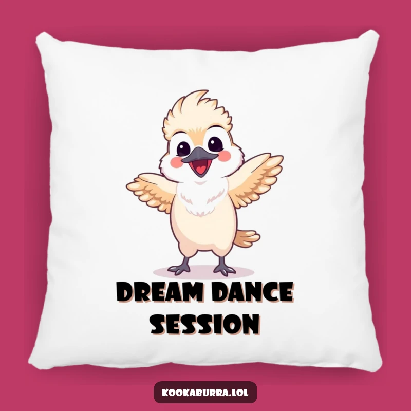 Funny Kookaburra Dance Pillow: Soft Happy Bird Cushion, Comfy Humorous Decor, Perfect Funny Gift