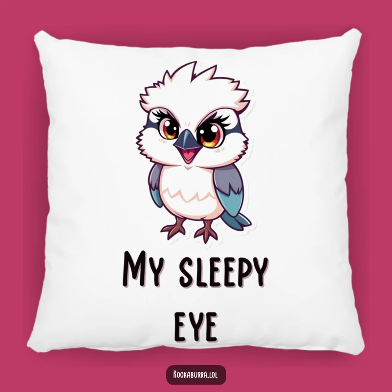 Funny Kookaburra Pillow: Cozy Mischief Eye Cushion, Hilarious Home Gift