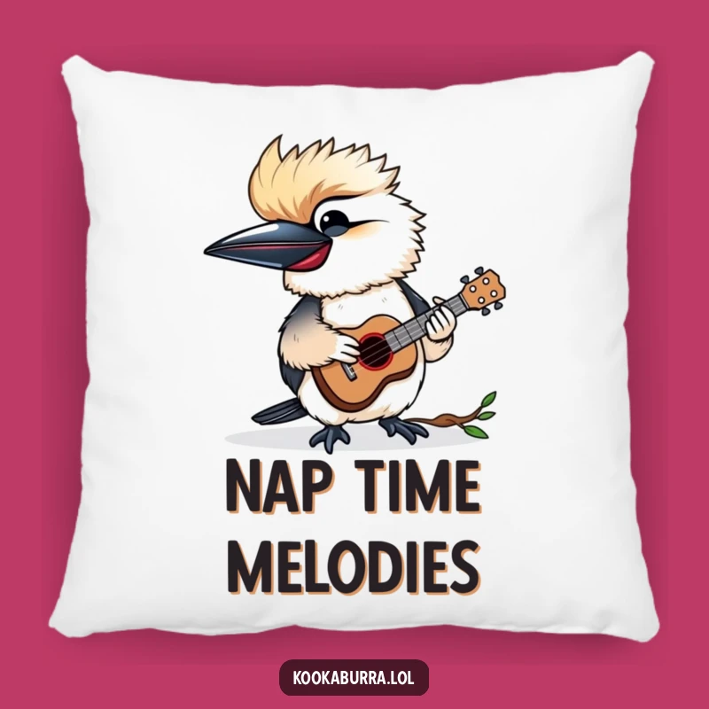 Funny Kookaburra Ukulele Pillow - Cozy Musical Decor Gift!