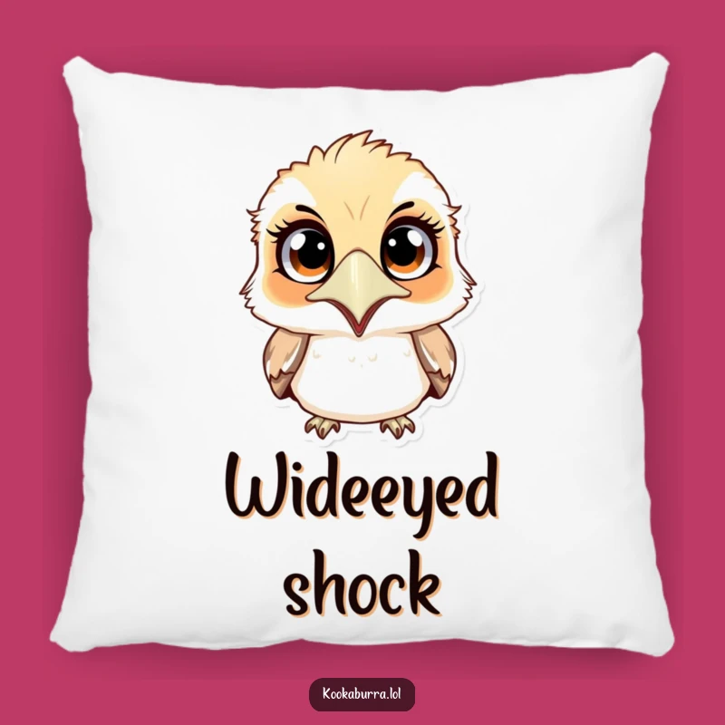 Comfy Funny Surprised Kookaburra Pillow: Soft & Hilarious Bird Decor Gift