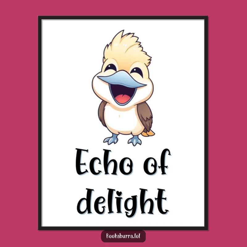 Funny Kookaburra Laugh Digital Art - Joyful Bird Print Gift