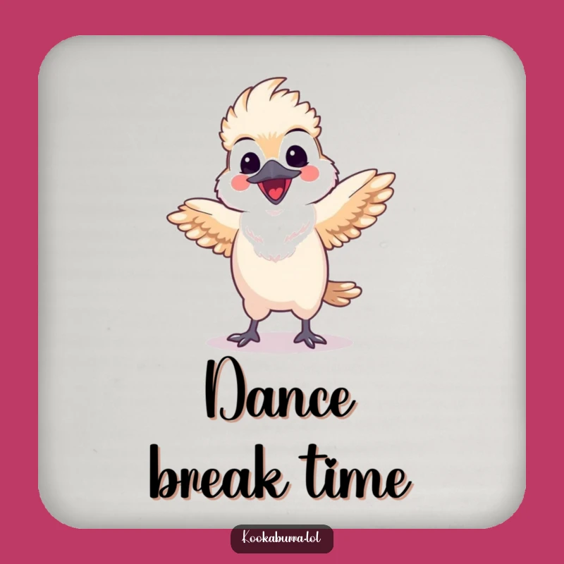 Funny Kookaburra Dance Coaster: Happy Table Protector, Humorous Home Decor, Perfect Funny Gift