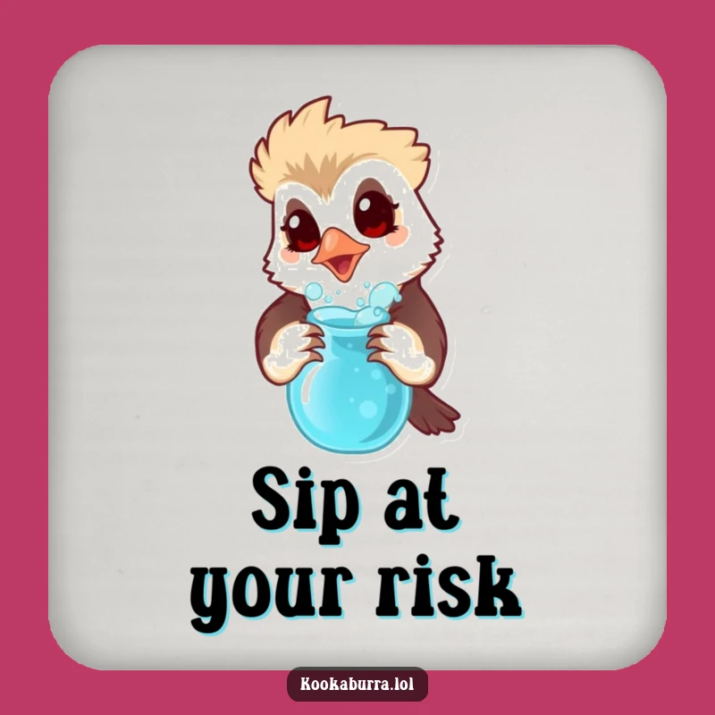 Funny Kookaburra Potion Coaster Set - Protect Surfaces with Science Gift!