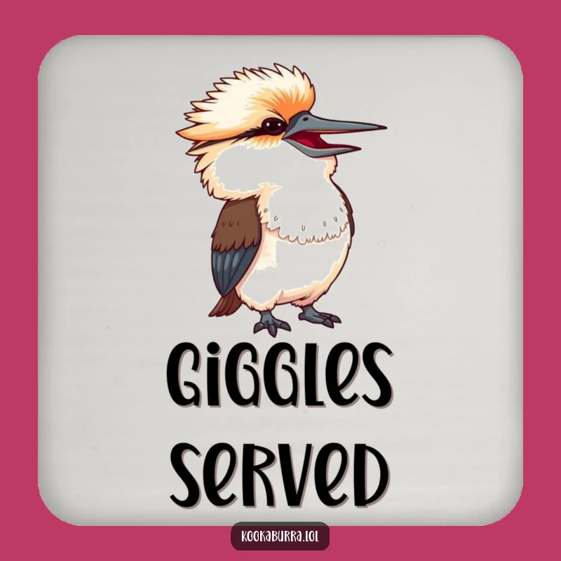 Funny Laughing Kookaburra Coaster - Protect Surfaces with Humorous Charm