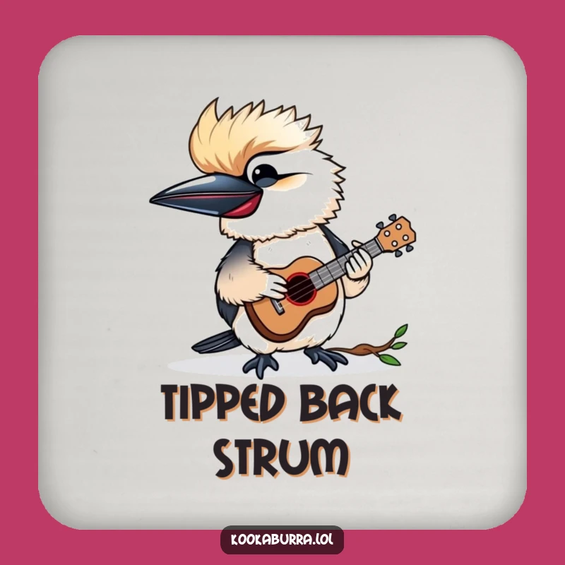 Funny Kookaburra Ukulele Coaster Set - Protect Surfaces with Music Gift!