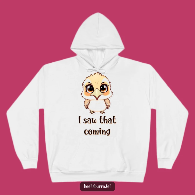 Cozy Funny Surprised Kookaburra Hoodie: Warm & Hilarious Bird Apparel Gift