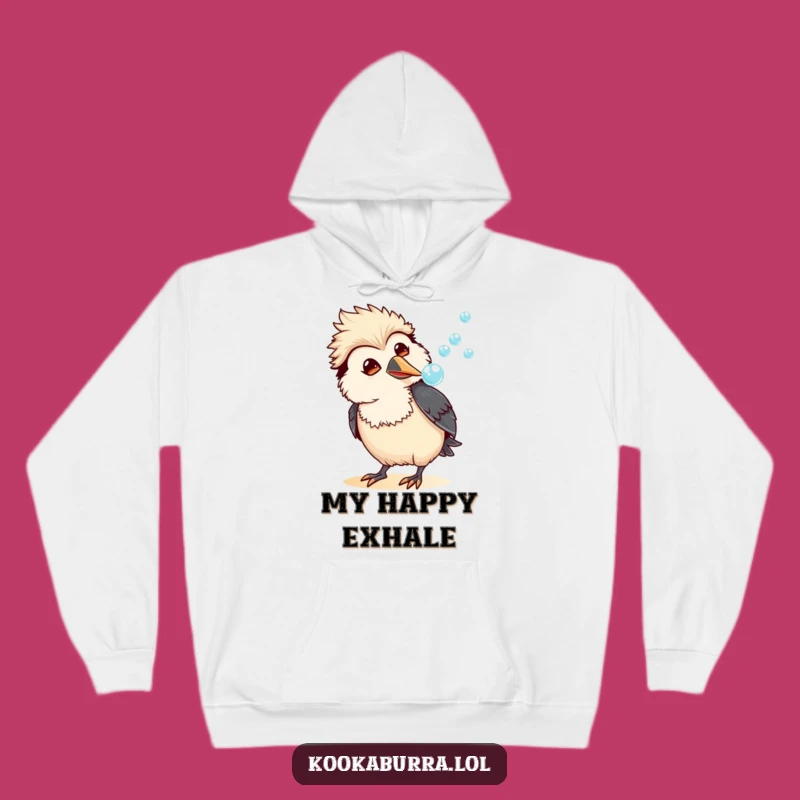 Funny Kookaburra Bubble Hoodie: Cozy Amused Bird Sweatshirt, Warm Humorous Gift for All