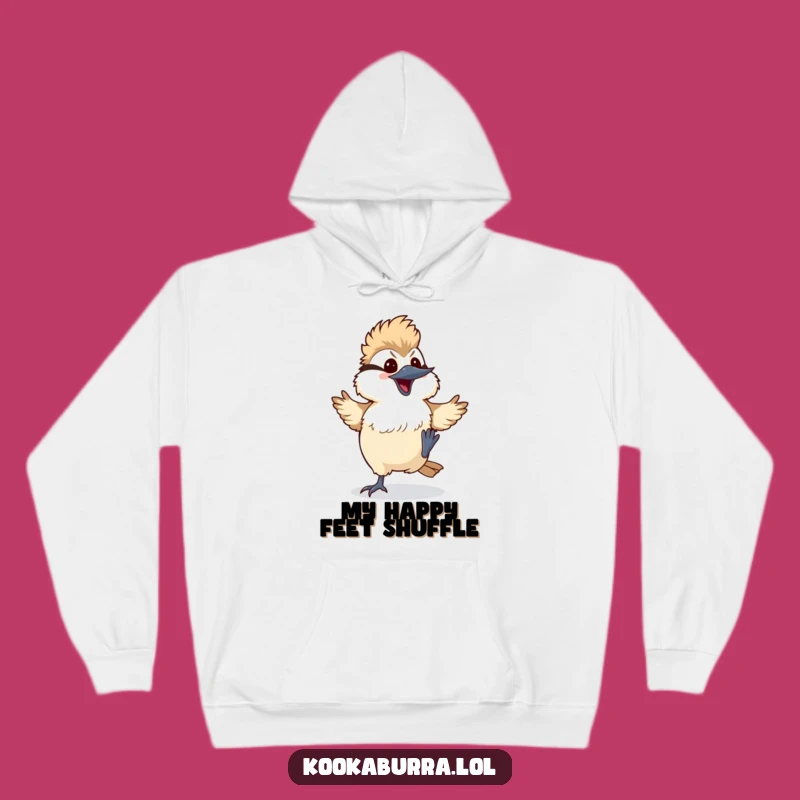 Cozy Funny Kookaburra Hoodie - Dancing Kawaii Bird - Warm Gift Idea