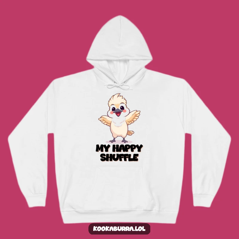 Funny Kookaburra Dance Hoodie: Cozy Happy Bird Sweatshirt, Warm Humorous Gift for Parties