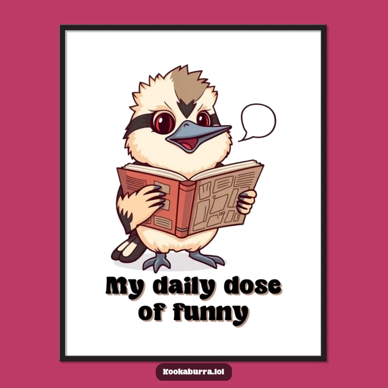 Free Printable Wall Art: Funny Kookaburra Comic - Quirky Downloadable Decor