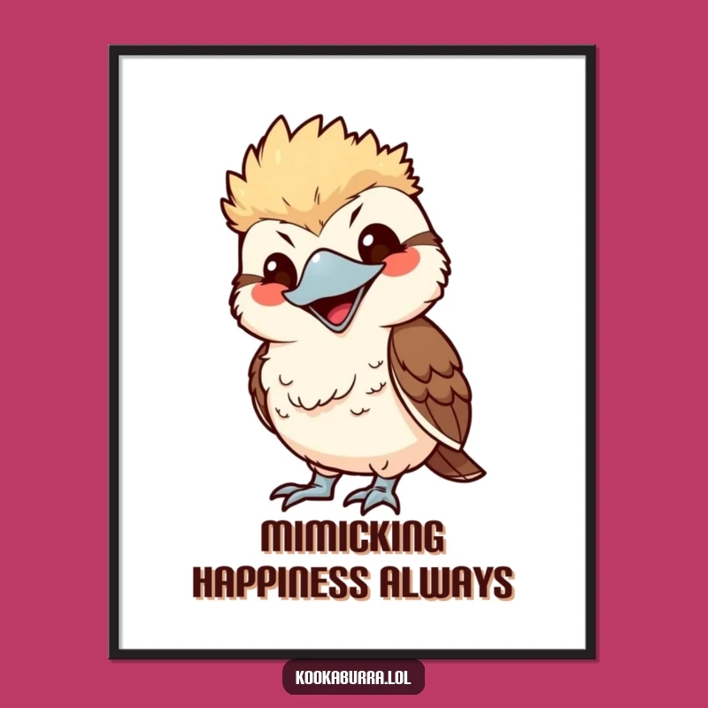 Mimicking Kookaburra Art: Free Printable & Playful Wall Decor