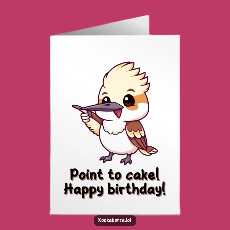 Free Printable Birthday Card: Kookaburra Points to Fun!