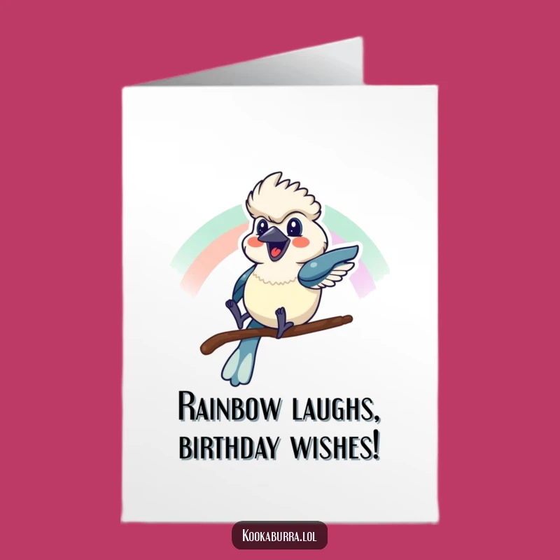Kookaburra Birthday Card Free Printable: Rainbow Slide for Joyful Celebrations