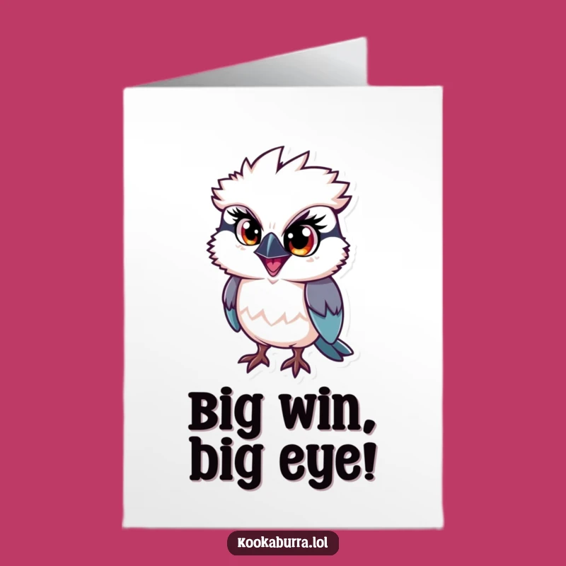 Free Printable Kookaburra Congrats Card: Mischievous Eye, Funny Downloadable Gift