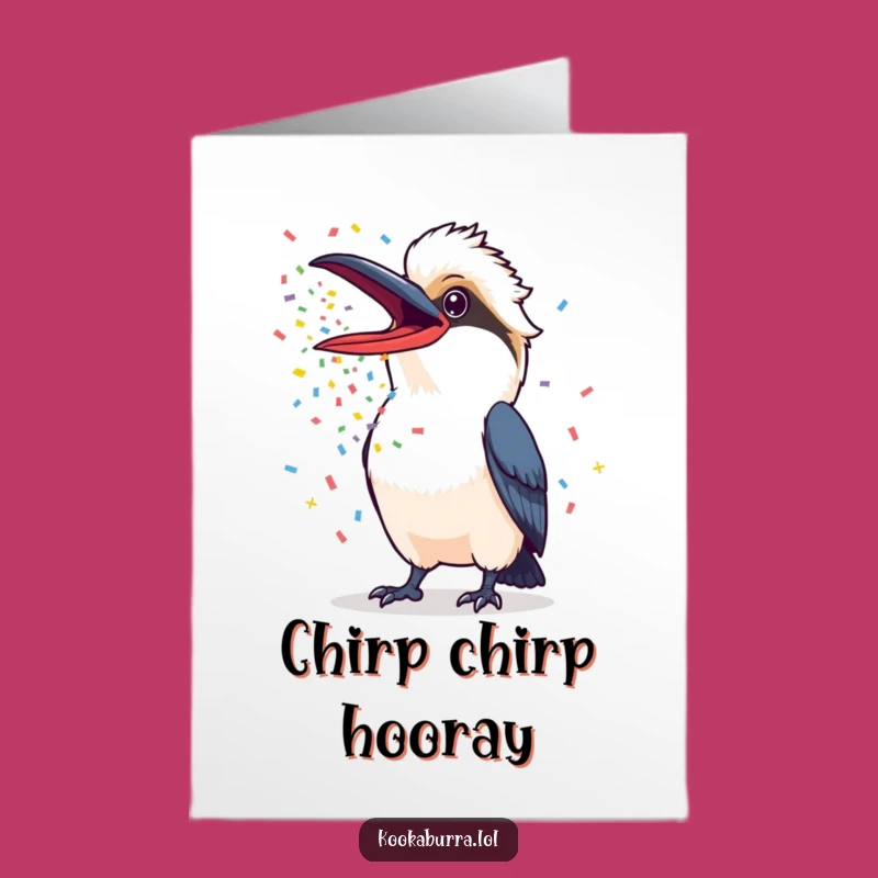 Free Printable Congrats Card: Confetti Laughs Kookaburra, Funny Joy Downloadable Gift