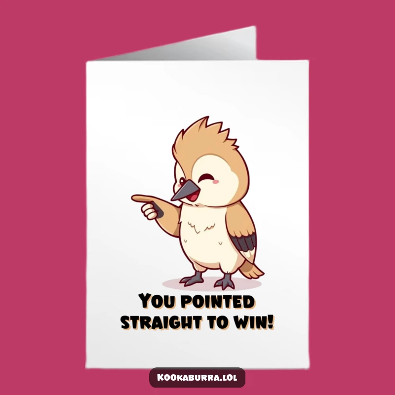 Free Printable Kookaburra Congrats Card: Chuckling Pointy Surprise Download