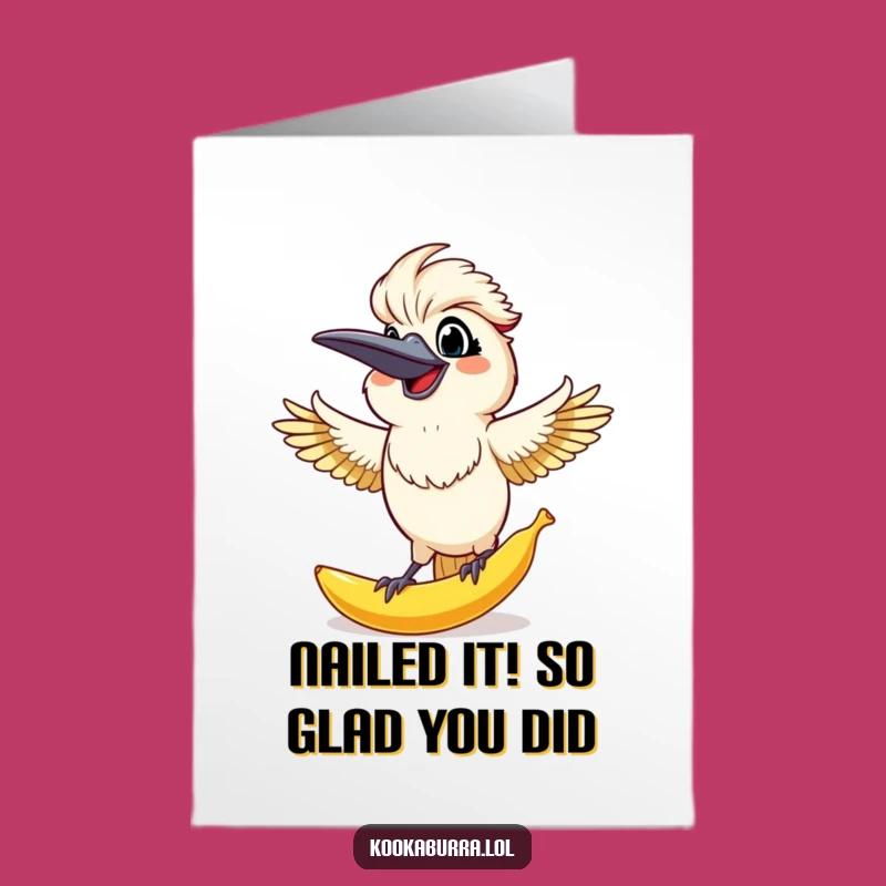 Kookaburra's Epic Catch Free Printable Congratulations Card - Hilarious Downloadable!