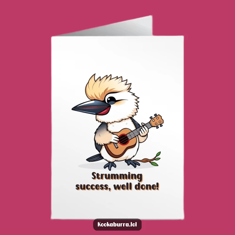 Kookaburra Congrats Card Free Printable: Serenade Your Success with Ukulele Tunes