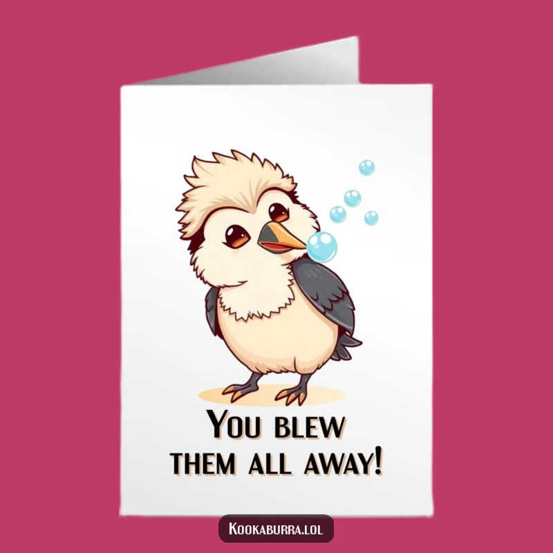 Free Printable Kookaburra Congrats Card: Amused Bubble Stream Celebration Download
