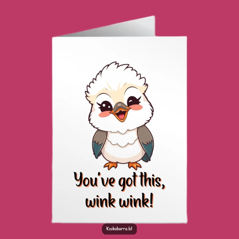 Free Printable Congrats Card: Winking Kookaburra - Funny Downloadable Celebration
