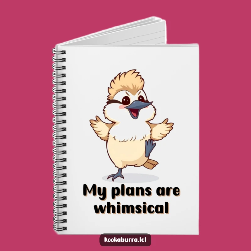 Funny Dancing Kookaburra Notebook - Silly Kawaii Bird Journal - Hilarious Gift