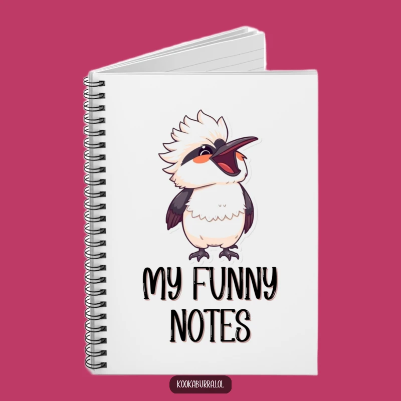 Funny Kawaii Kookaburra Laugh Notebook - Jot Down Funny Ideas Gift