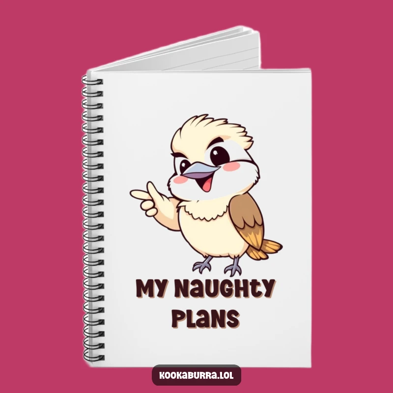 Funny Kawaii Kookaburra Notebook: Jot Down Mischievous Thoughts