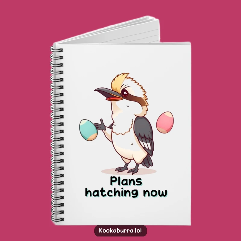 Funny Kawaii Kookaburra Notebook: Juggling Ideas with Hilarious Charm
