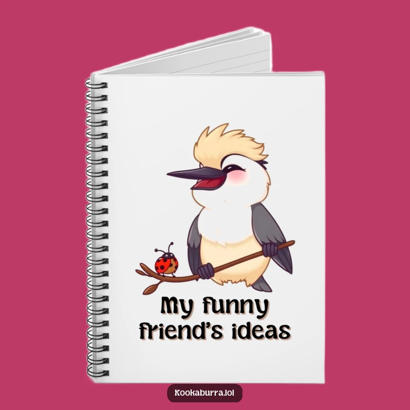 Funny Kookaburra & Ladybug Laugh Notebook: Jot Notes with Hilarious Friends