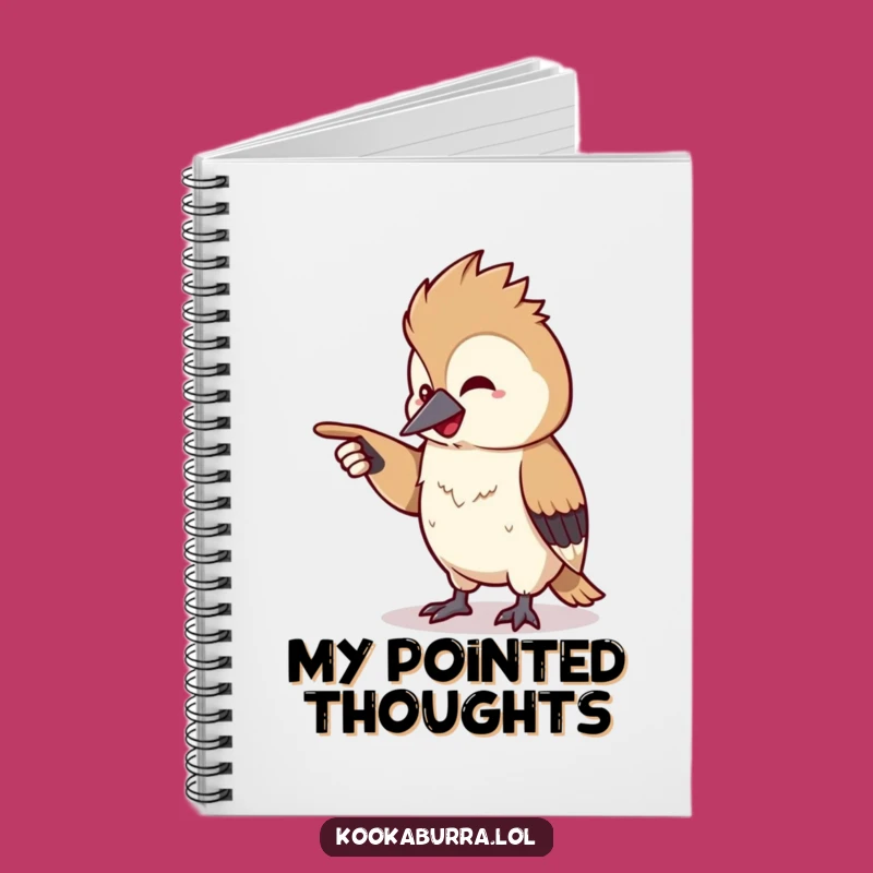 Funny Kookaburra Pointing Notebook: Chuckling Journal, Lined Pages for Humorous Notes, Ideal Funny Gift
