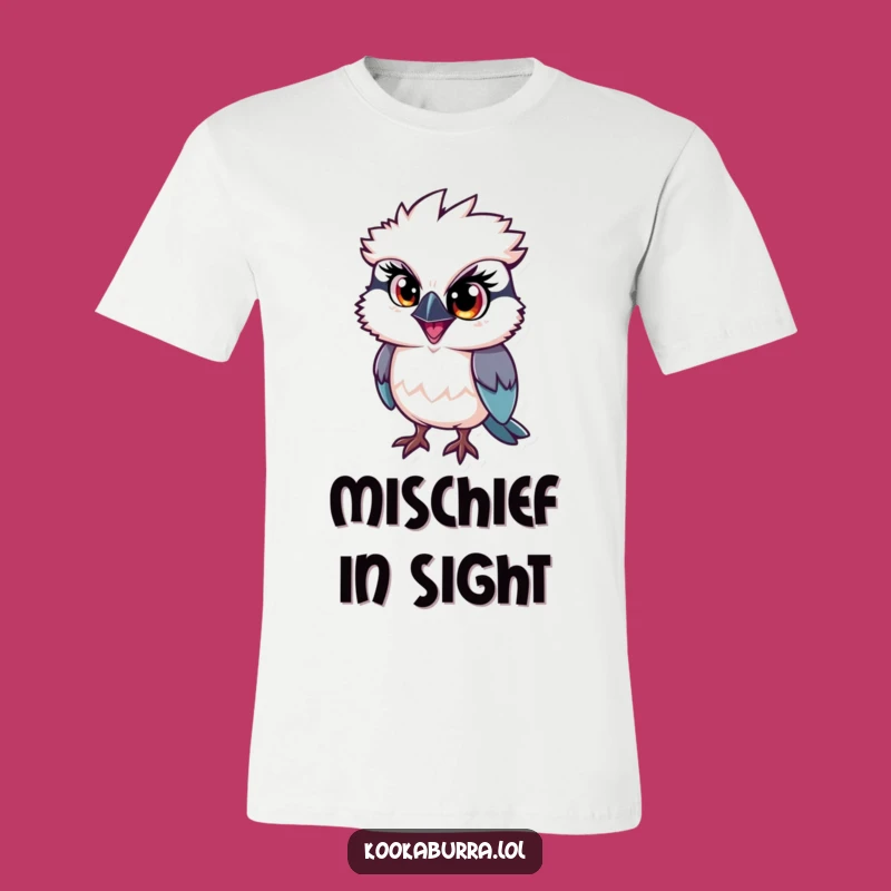 Funny Kookaburra T-Shirt: Mischief Eye Bird Shirt, Great Humorous Gift