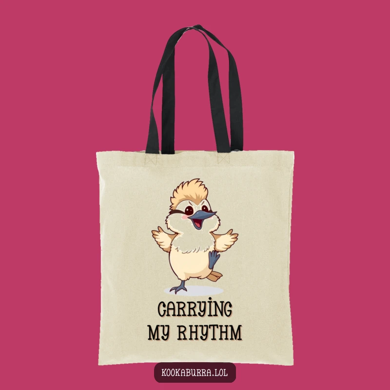 Funny Dancing Kookaburra Tote Bag - Silly Kawaii Bird Bag - Hilarious Gift