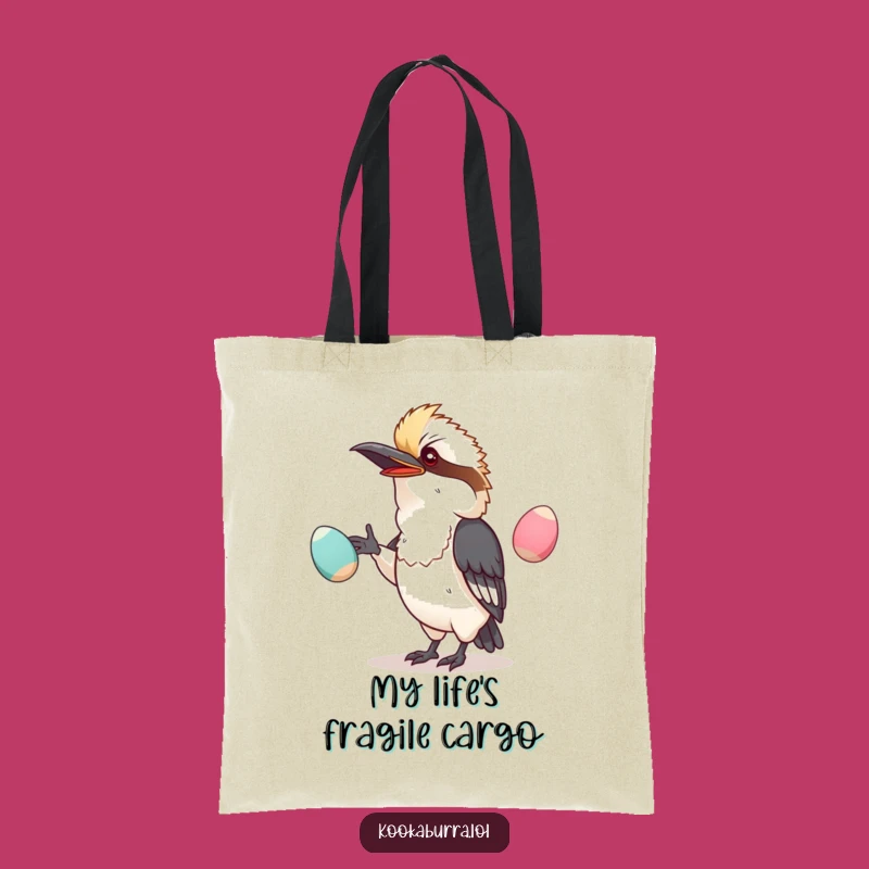Funny Kawaii Kookaburra Tote Bag: Carry Your Laughs and Juggling Skills